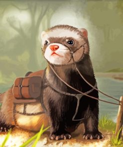 Ferret Animal Art paint by numbers