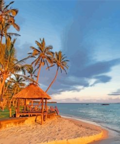 Fiji Island Beach paint by numbers