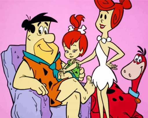 Flintstones Cartoons Characters paint by numbers