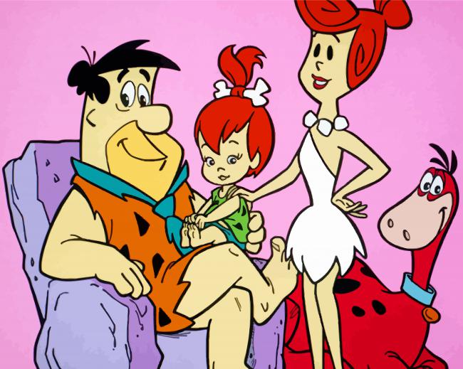 Flintstones Cartoons Characters paint by numbers