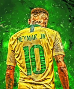 Neymar Brazilian Footballer paint by numbers