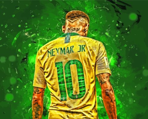 Neymar Brazilian Footballer paint by numbers