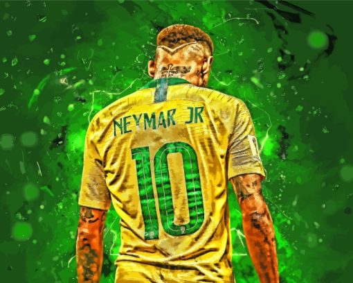 Neymar Brazilian Footballer paint by numbers