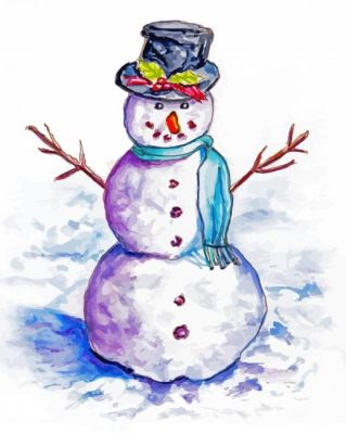 Frosty The Snowman paint by numbers