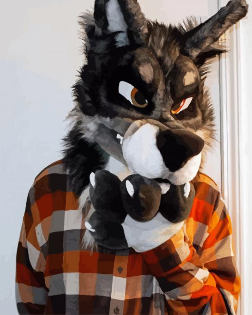Fursuit With Clothes paint by numbers