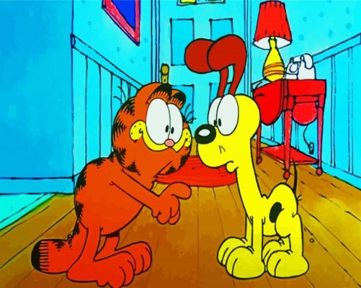Garfield With Odie paint by numbers