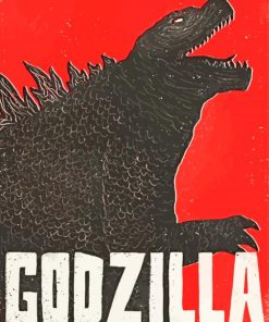 Godzilla Movie Poster paint by numbers