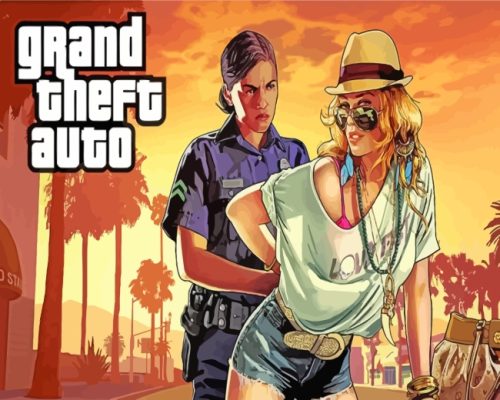 GTA Characters Poster paint by numbers