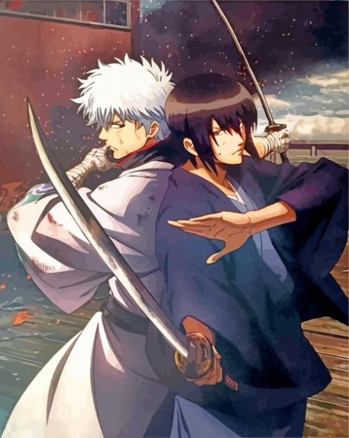 Gintoki Sakata And Kotaro Katsura paint by numbers