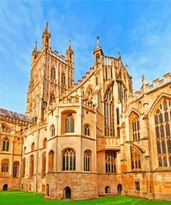 Aesthetic Gloucester Cathedral paint by numbers