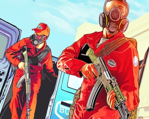 Grand Theft Auto paint by numbers