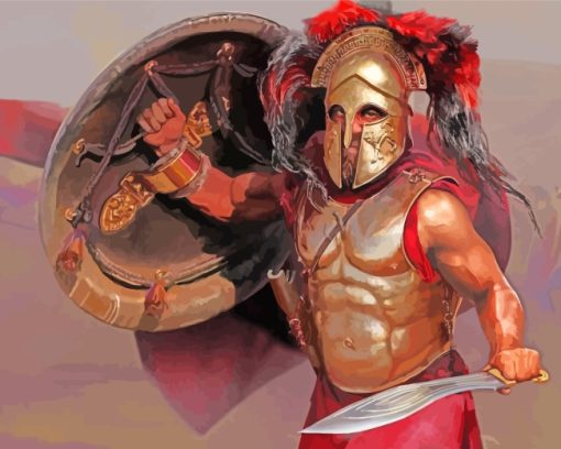 Greek Spartans Warrior paint by numbers