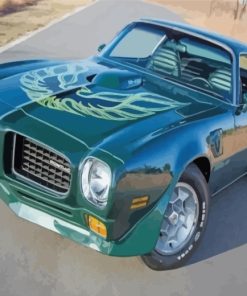 Green Firebird Car paint by numbers