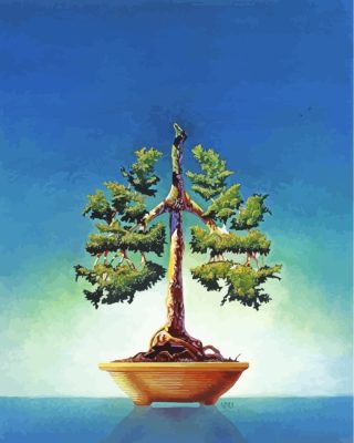 Aesthetic Bonsai Tree paint by numbers