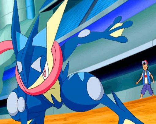 Greninja Japanese Character paint by numbers