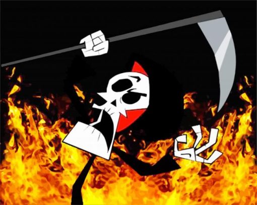 Grim Reaper And Fire paint by numbers