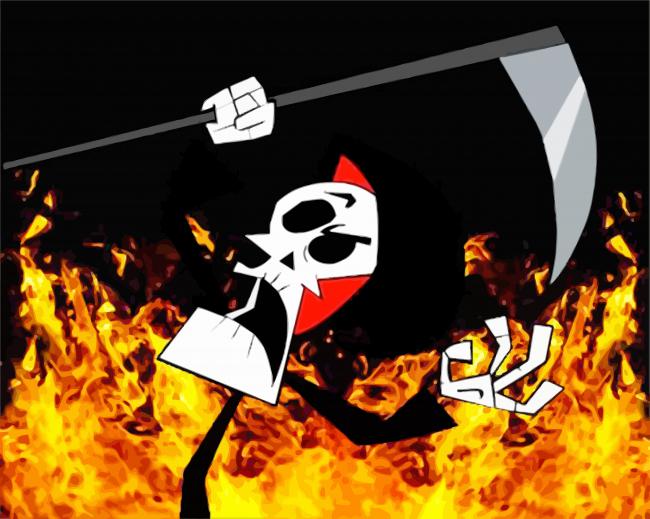 Grim Reaper And Fire paint by numbers