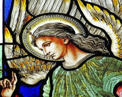 Woman Guardian Angel Art paint by numbers