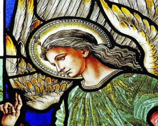 Woman Guardian Angel Art paint by numbers
