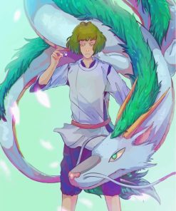 Haku Spirited Away Character paint by numbers