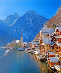 Hallstatt Lake Austria paint by numbers