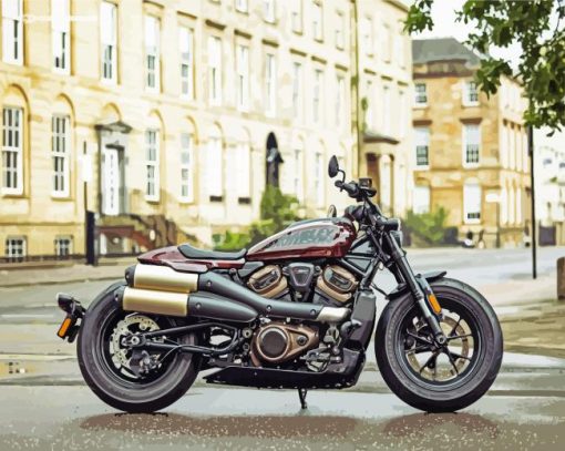 Harley Davidson Sportster paint by numbers