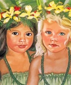 Aesthetics Hawaiian Girls paint by numbers