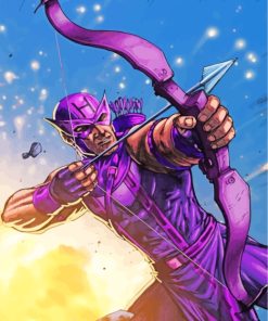 Hawkeye Marvel Animation paint by numbers