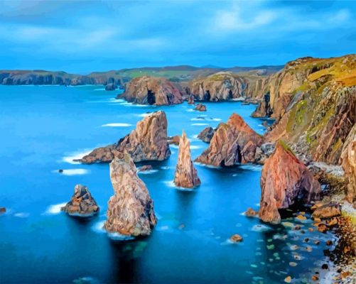 Aesthetic Seascape Hebrides paint by numbers