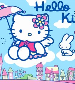 Aesthetic Hello Kitty paint by numbers