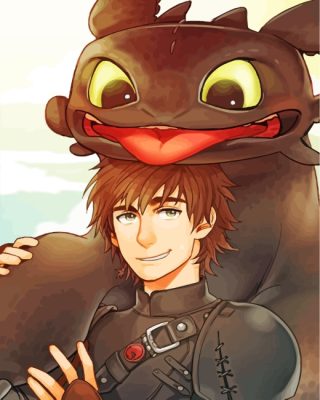 Hiccup How To Train Your Dragon paint by numbers