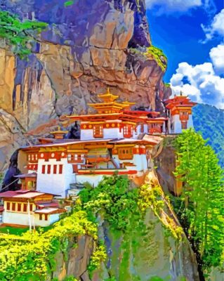 Himalayas Mountains Landscape paint by numbers