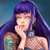 Hinata Hyuga Illustration Art paint by numbers