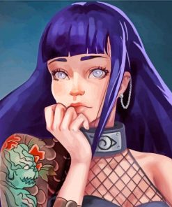 Hinata Hyuga Illustration Art paint by numbers