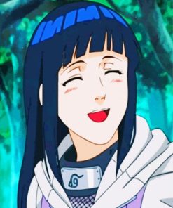 Happy Hinata Hyuga paint by numbers