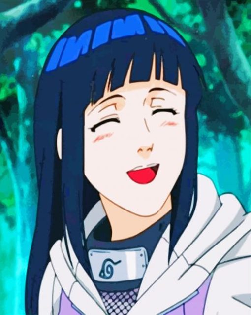 Happy Hinata Hyuga paint by numbers