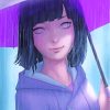 Hinata Hyuga With Umbrella paint by numbers