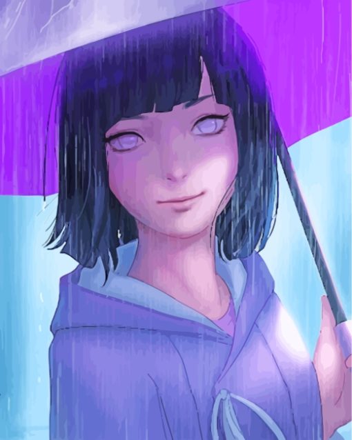 Hinata Hyuga With Umbrella paint by numbers