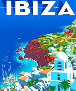 Ibiza Spain Poster paint by numbers