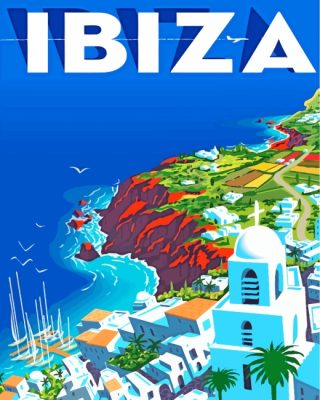 Ibiza Spain Poster paint by numbers