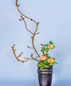 Ikebana Flowers In Pot paint by numbers