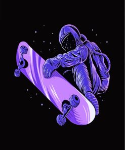 Illustration Astronaut Skater paint by numbers