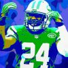 Illustration New York Jets Player paint by numbers