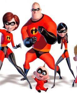 The Incredibles Movie paint by numbers