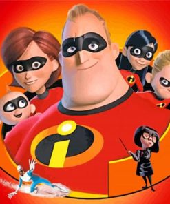 The Incredibles Superheroes paint by numbers