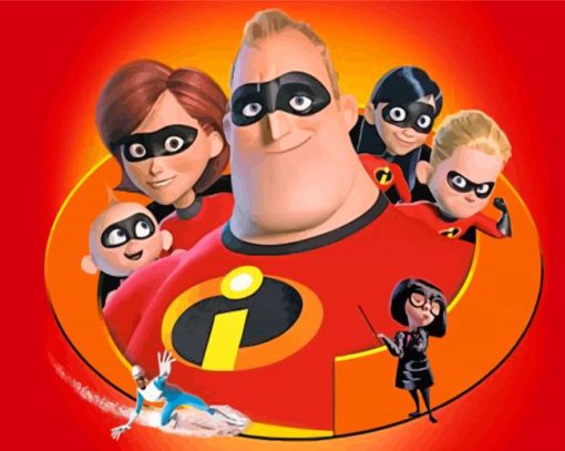 The Incredibles Superheroes paint by numbers