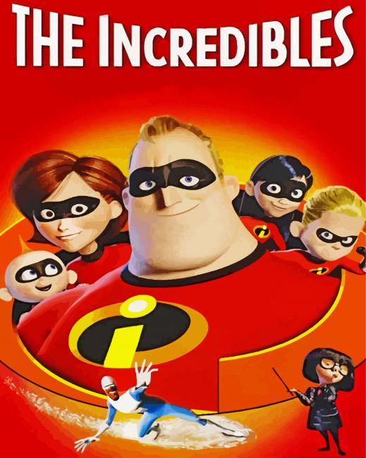 Incredibles Movie Poster paint by numbers