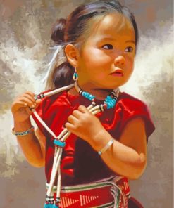 Indigenous Little Girl paint by numbers