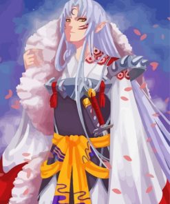 Sesshomaru Anime Character paint by numbers