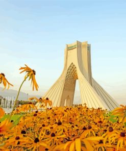 Tehran Azadi Tower paint by numbers